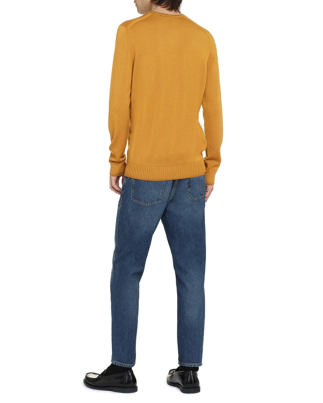 Drumohr Orange Wool Pullover for men