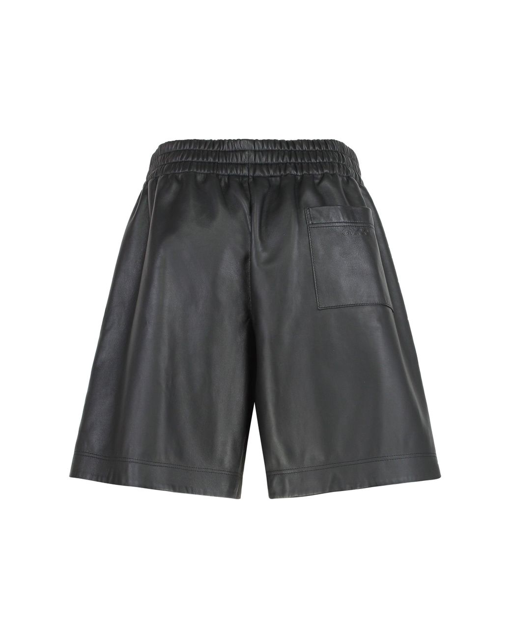 Gucci Gray Leather Shorts Paired With Jersey Fabric for men