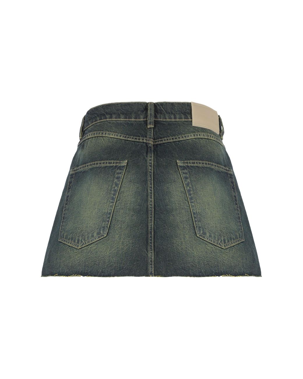 Our Legacy Green Cover Denim Mini Skirt