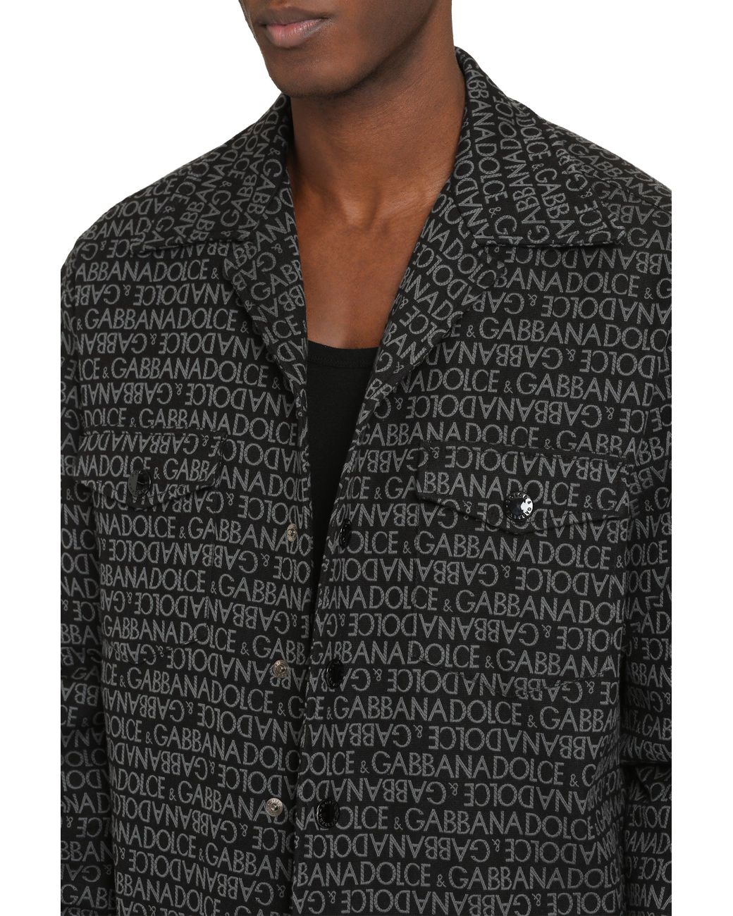 Dolce & Gabbana Black Dolce & Gabbana Cotton Overshirt for men