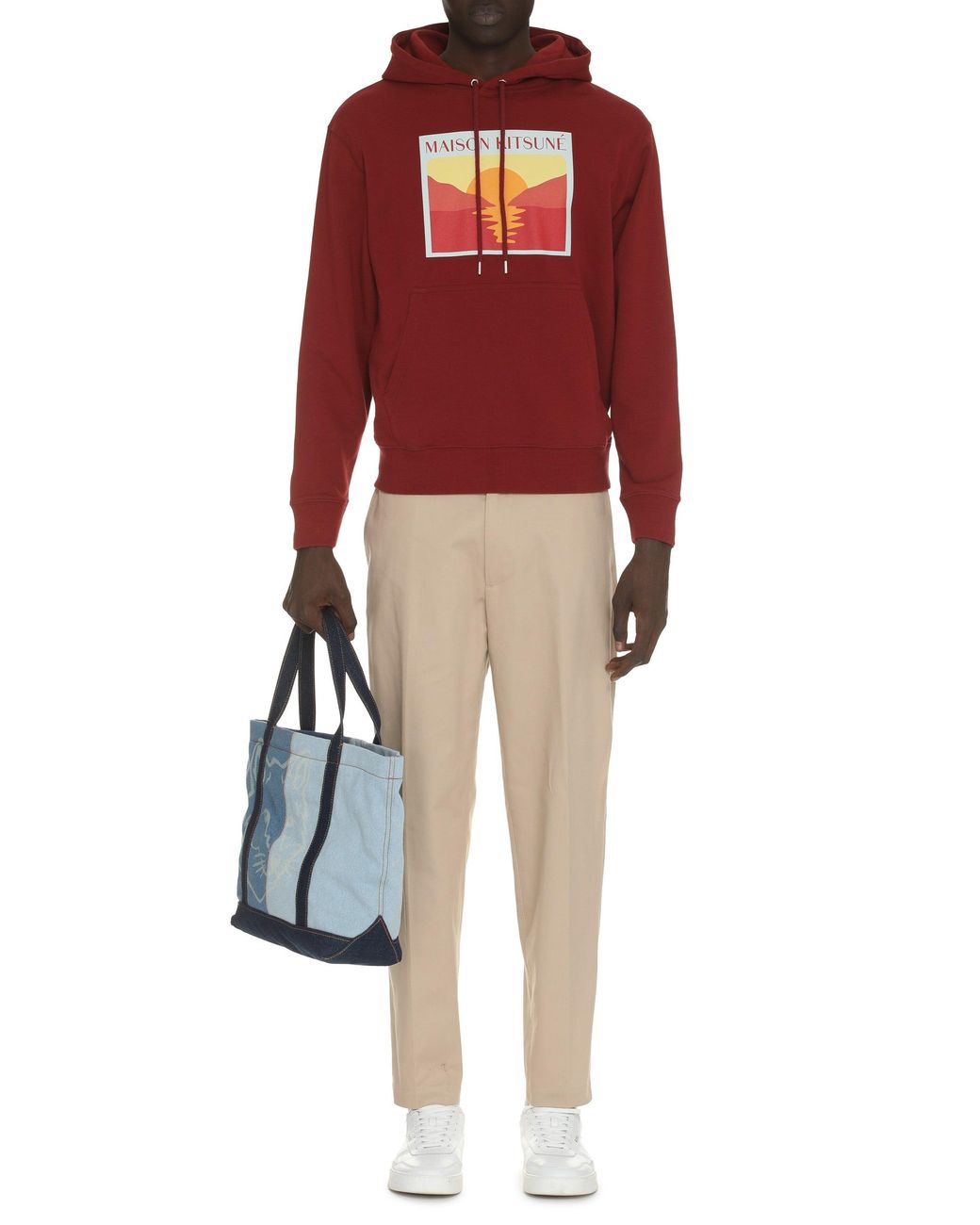 Maison Kitsuné Natural Cotton Trousers for men