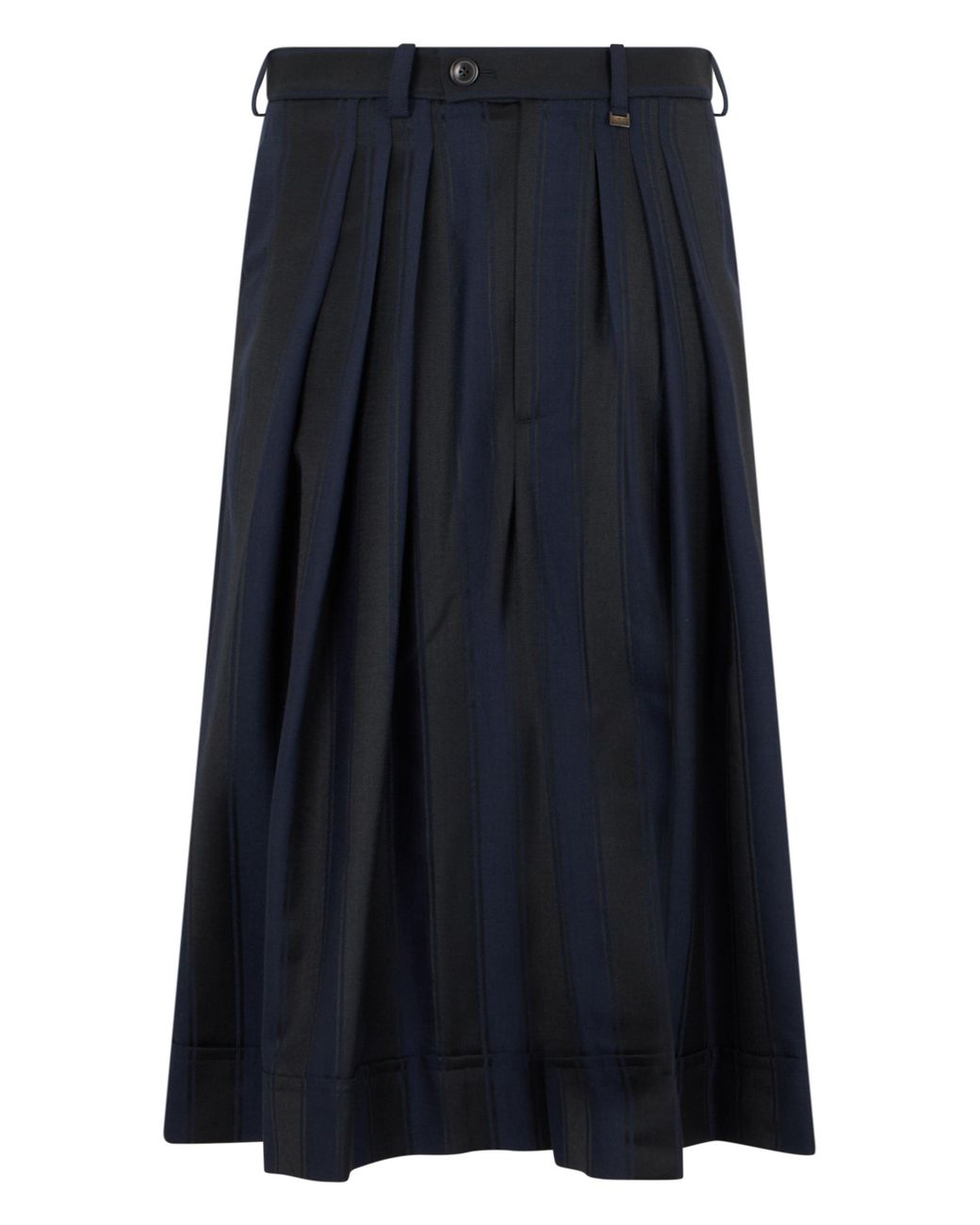 Vivienne Westwood Blue Ruffled Wool Skirt