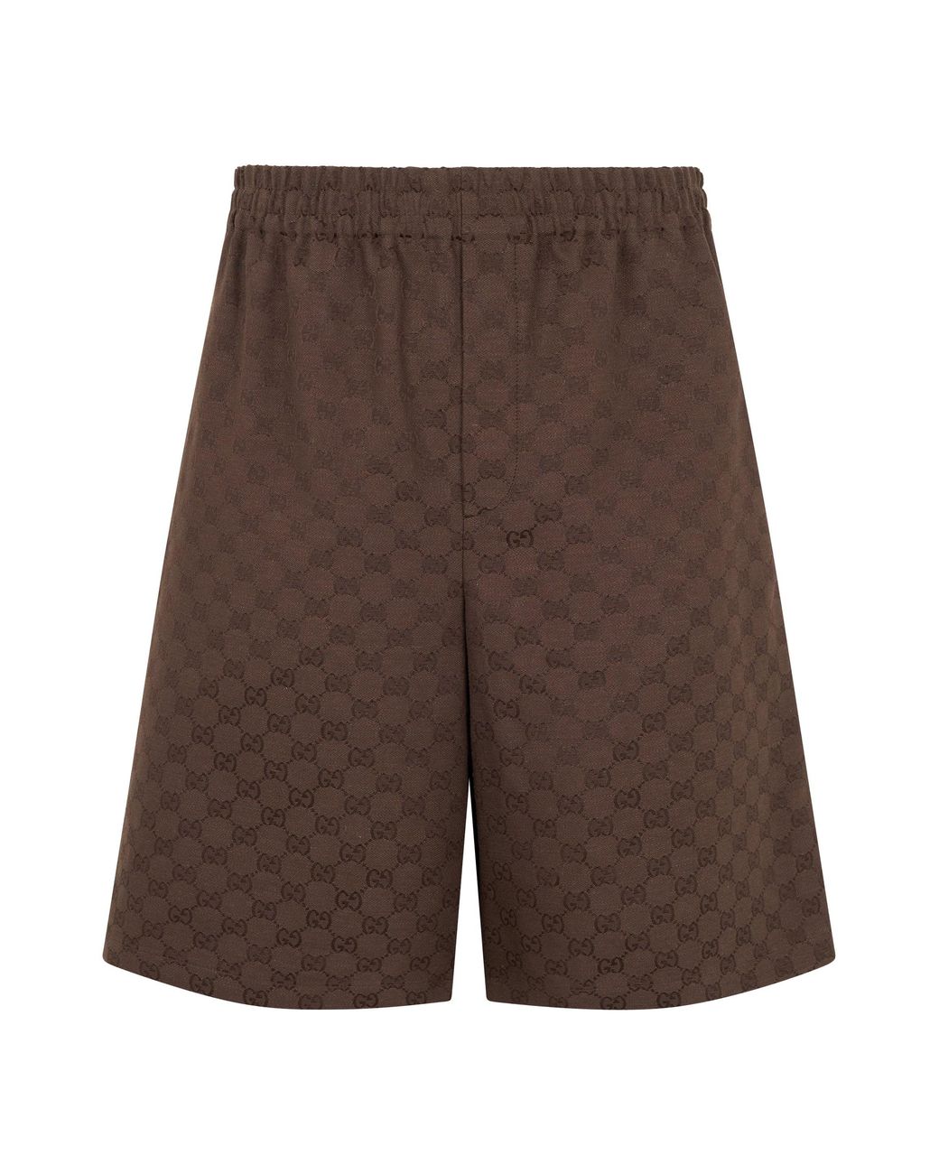 Bermuda in tessuto misto lino di Gucci in Brown da Uomo