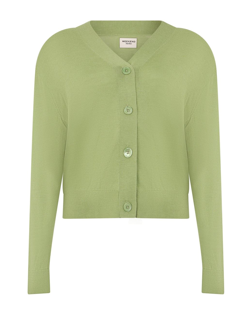 Weekend by Maxmara Green Cropped Cardigan