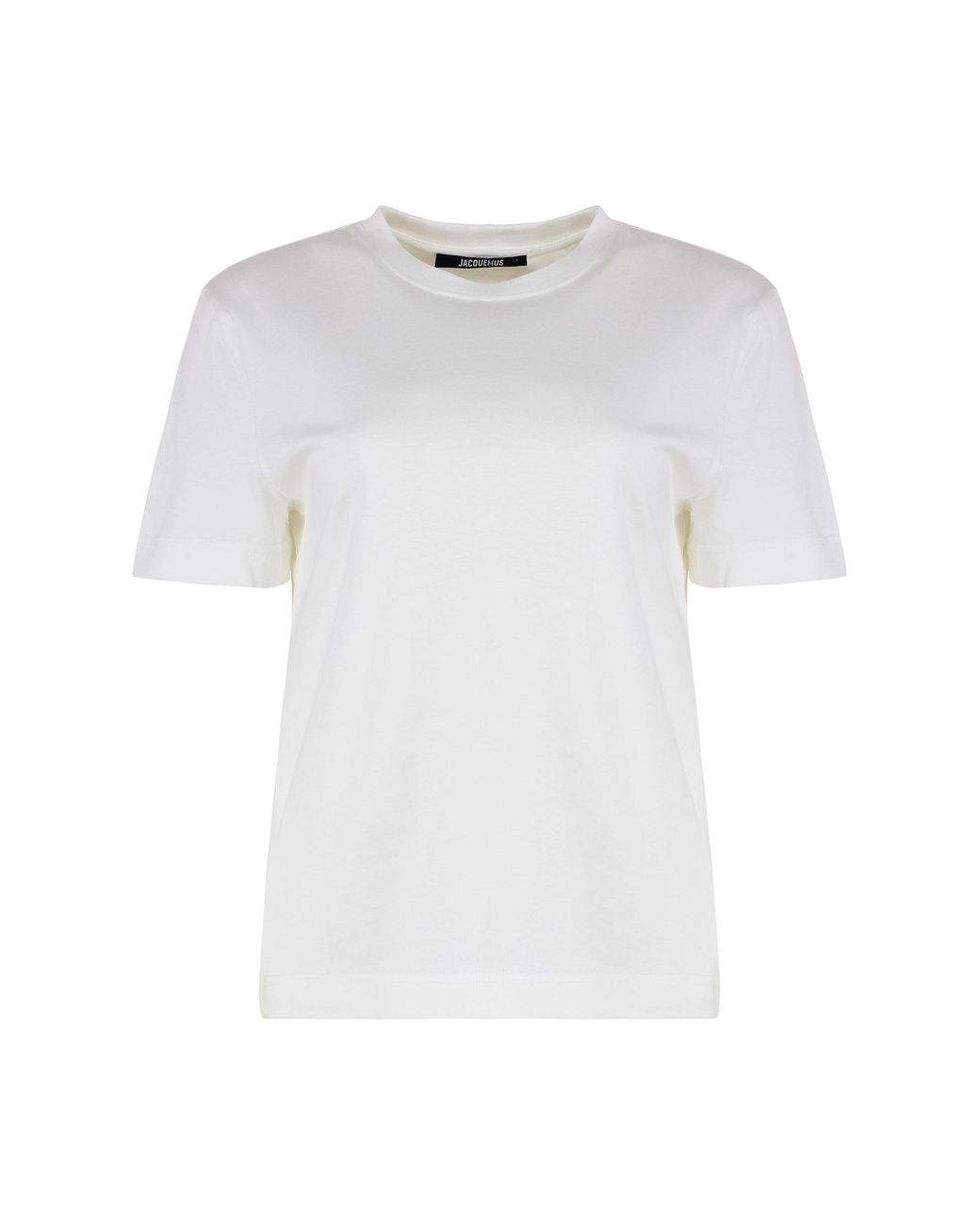 Jacquemus White Crew-Neck T-Shirt Grosgrain Cotton T-Shirts & Jerseys