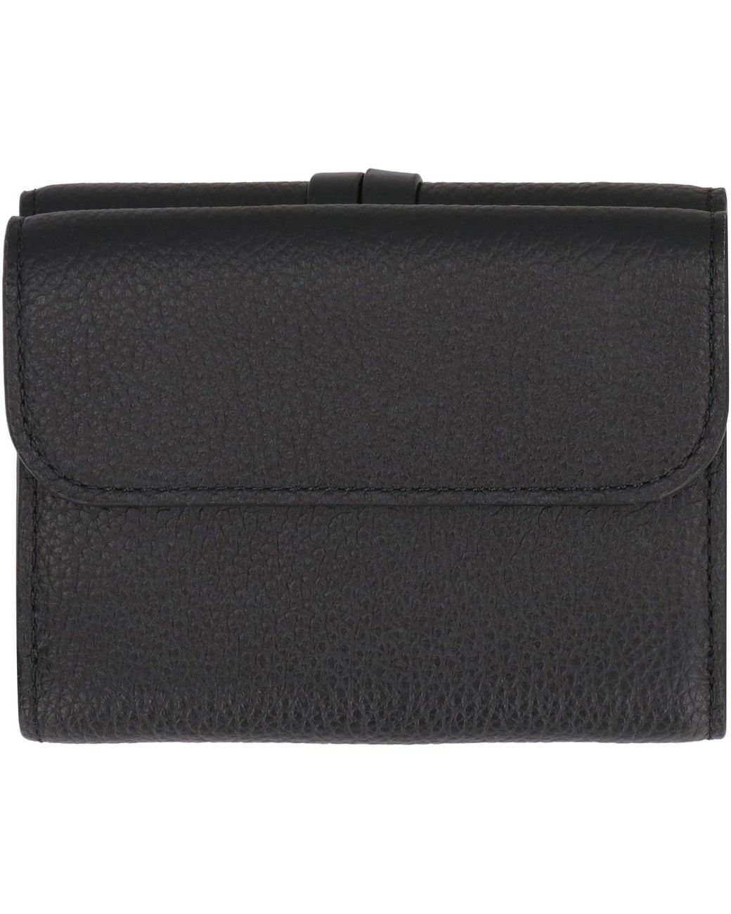 Chloé Black Piccolo Alphabet Leather Tri-Fold Wallet
