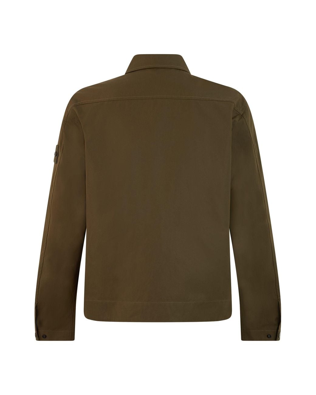 Stone Island Green Overshirt With Zip for men