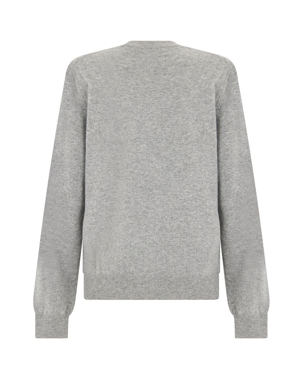 COMME DES GARÇONS PLAY Gray Sweater With V-Neck for men