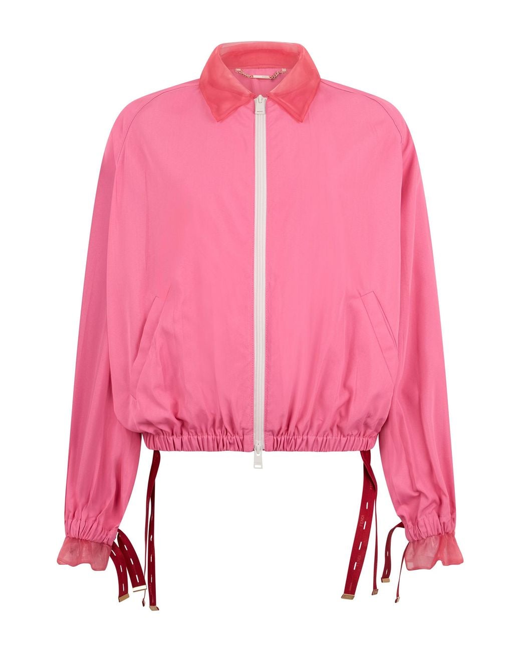 Fendi Pink Light Jacket With Contrasting Collar