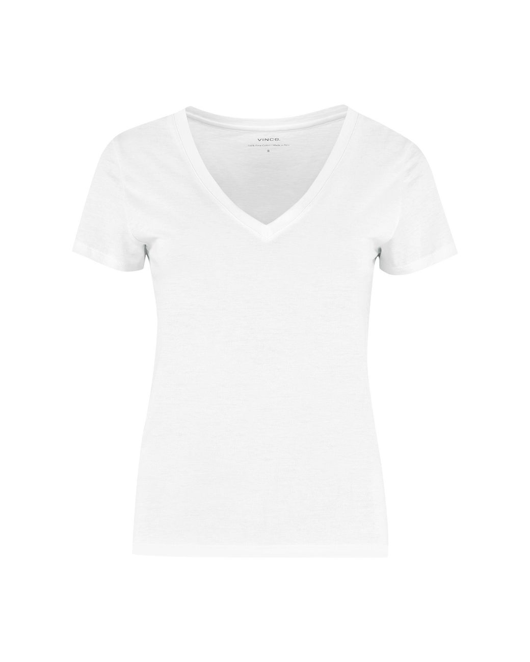 Vince White V-Neck Cotton T-Shirt T-Shirts & Jerseys