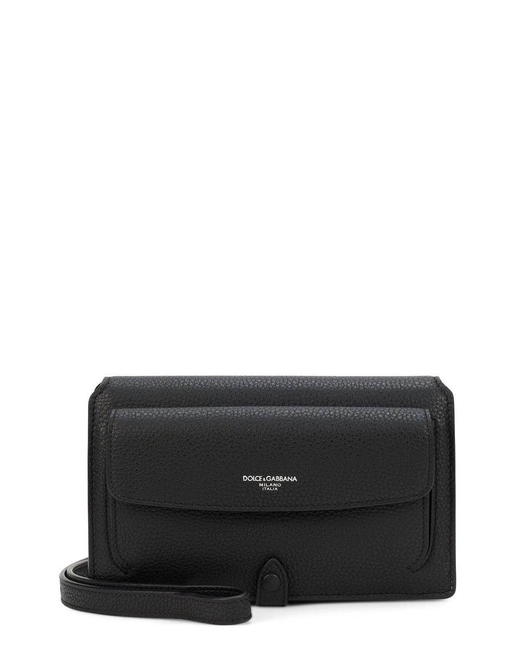 Dolce & Gabbana Black Leather Pouch for men