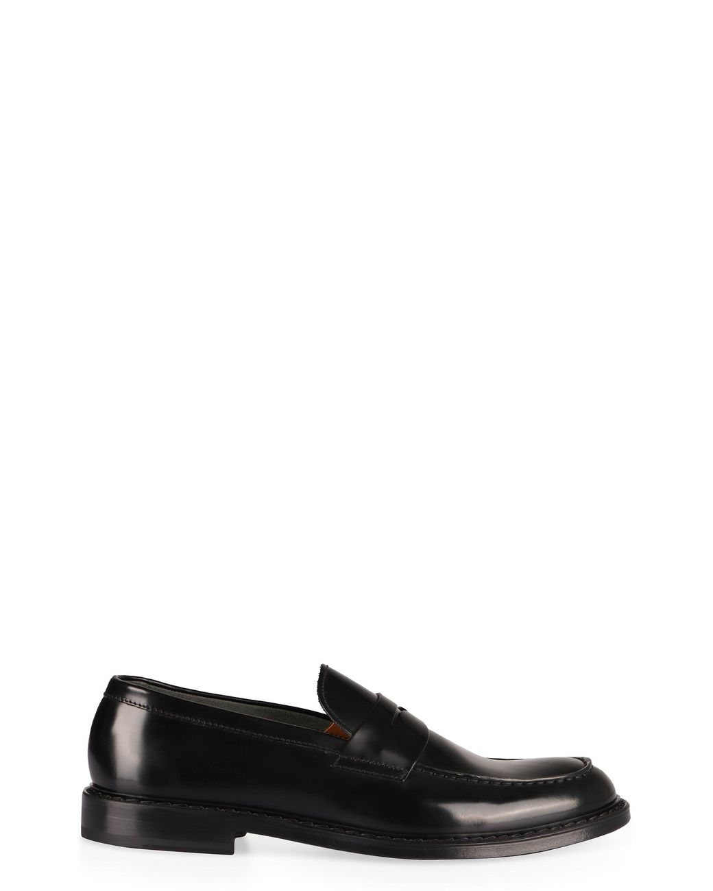 Doucal's Black Leather Loafers for men