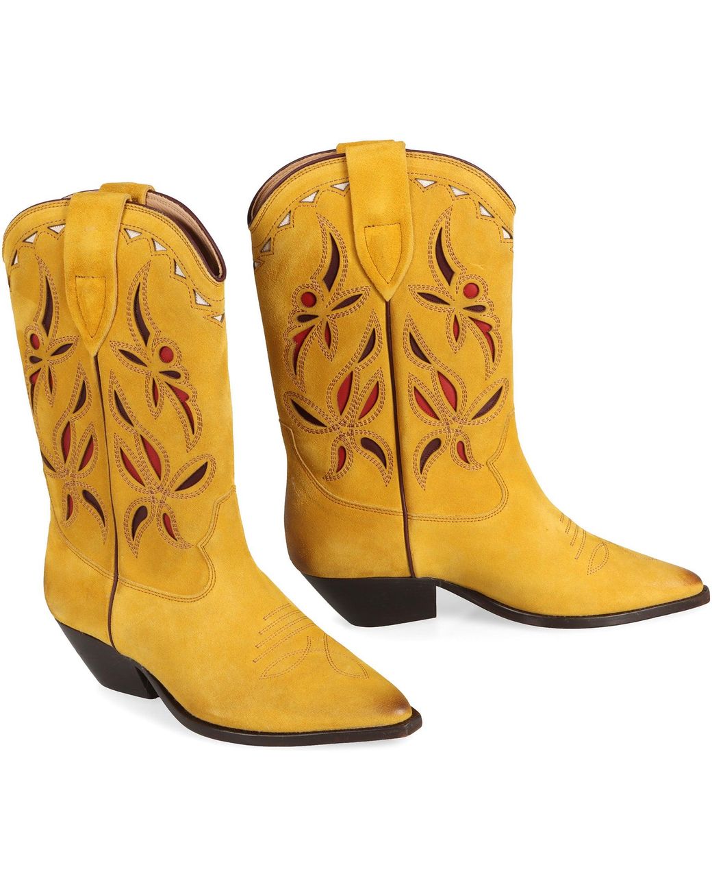 Isabel Marant Yellow Duerto Suede Ankle Boots