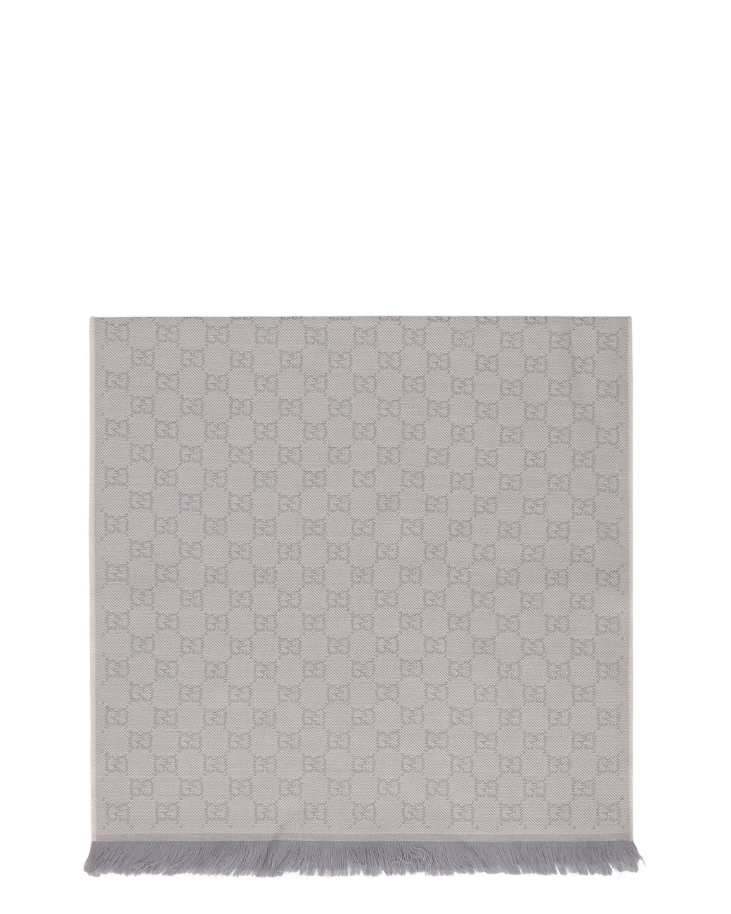 Sciarpa in lana GG di Gucci in Gray