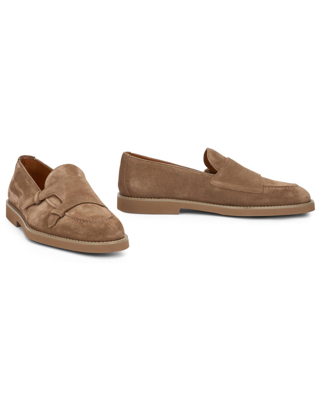Doucal's Brown Suede Loafers for men