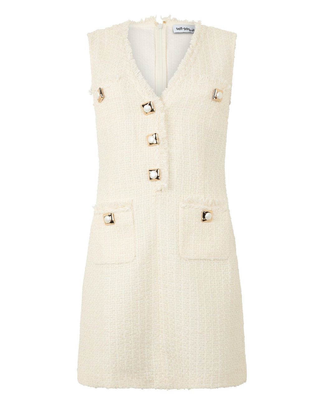 Self-Portrait Natural Mini Dress