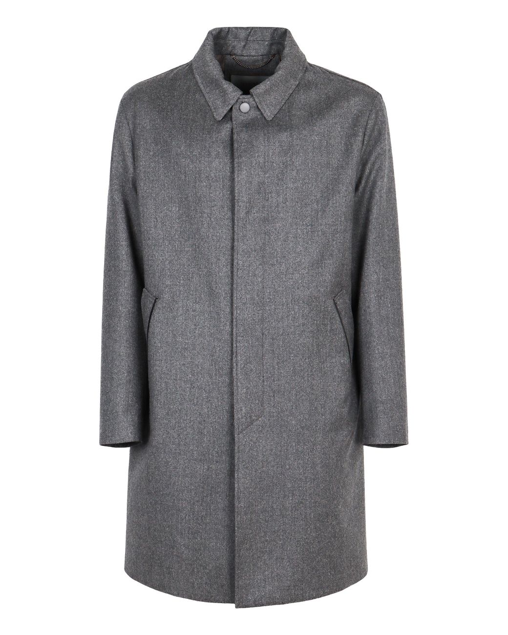 Canali Gray Wool Coat for men