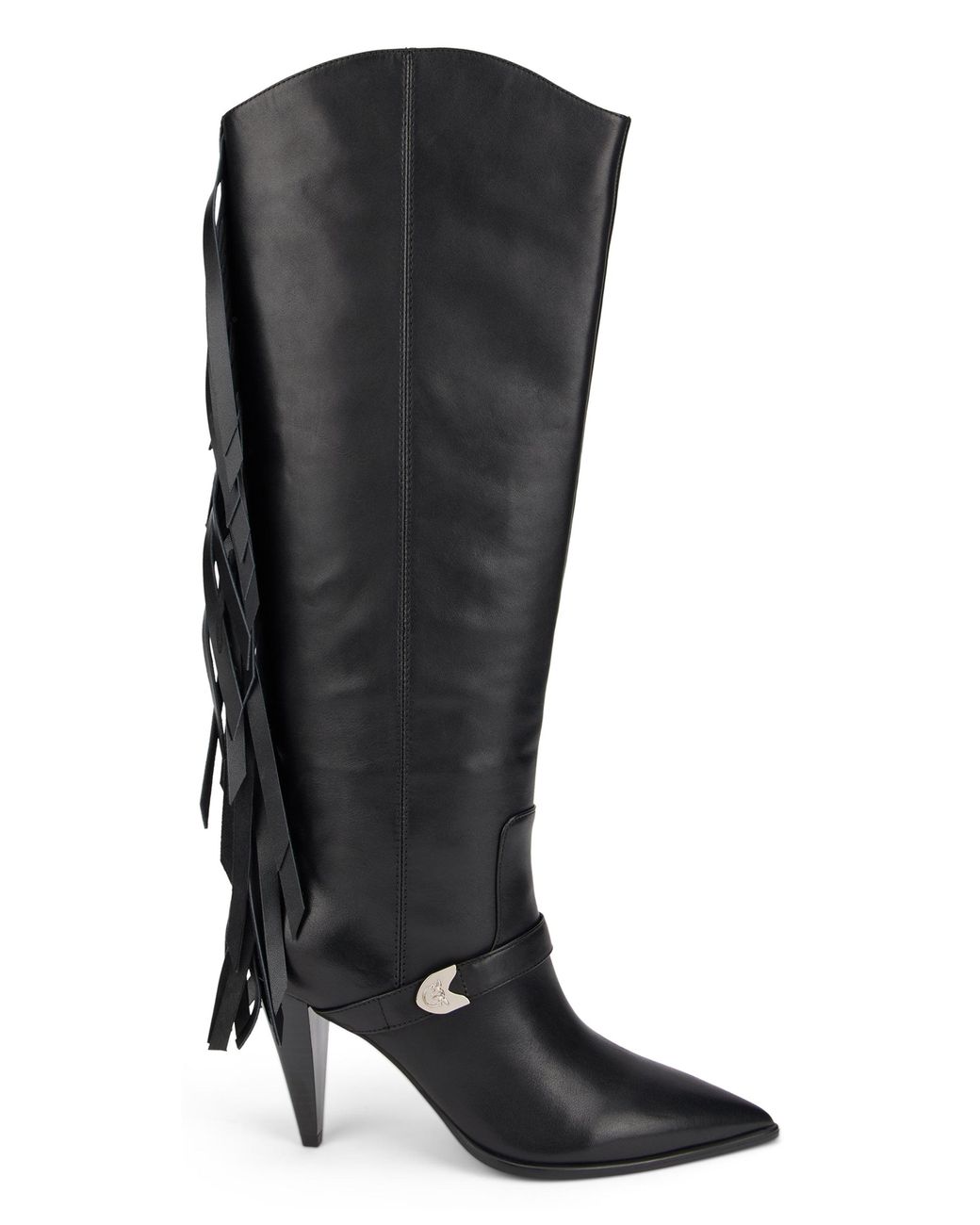 Pinko Black Fringe Boots