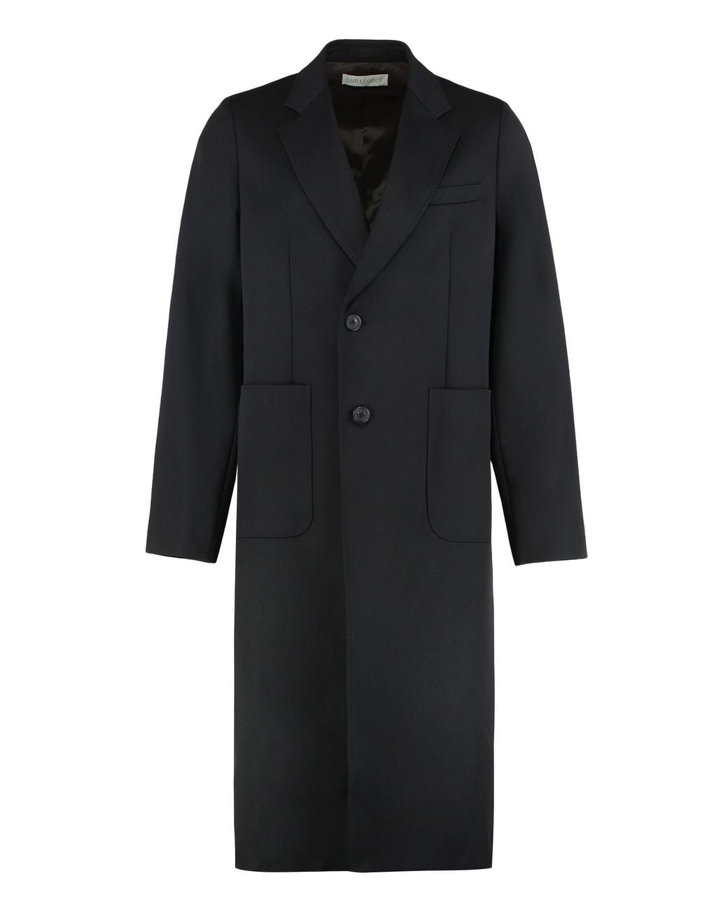 Our Legacy Black Technical Fabric Coat for men