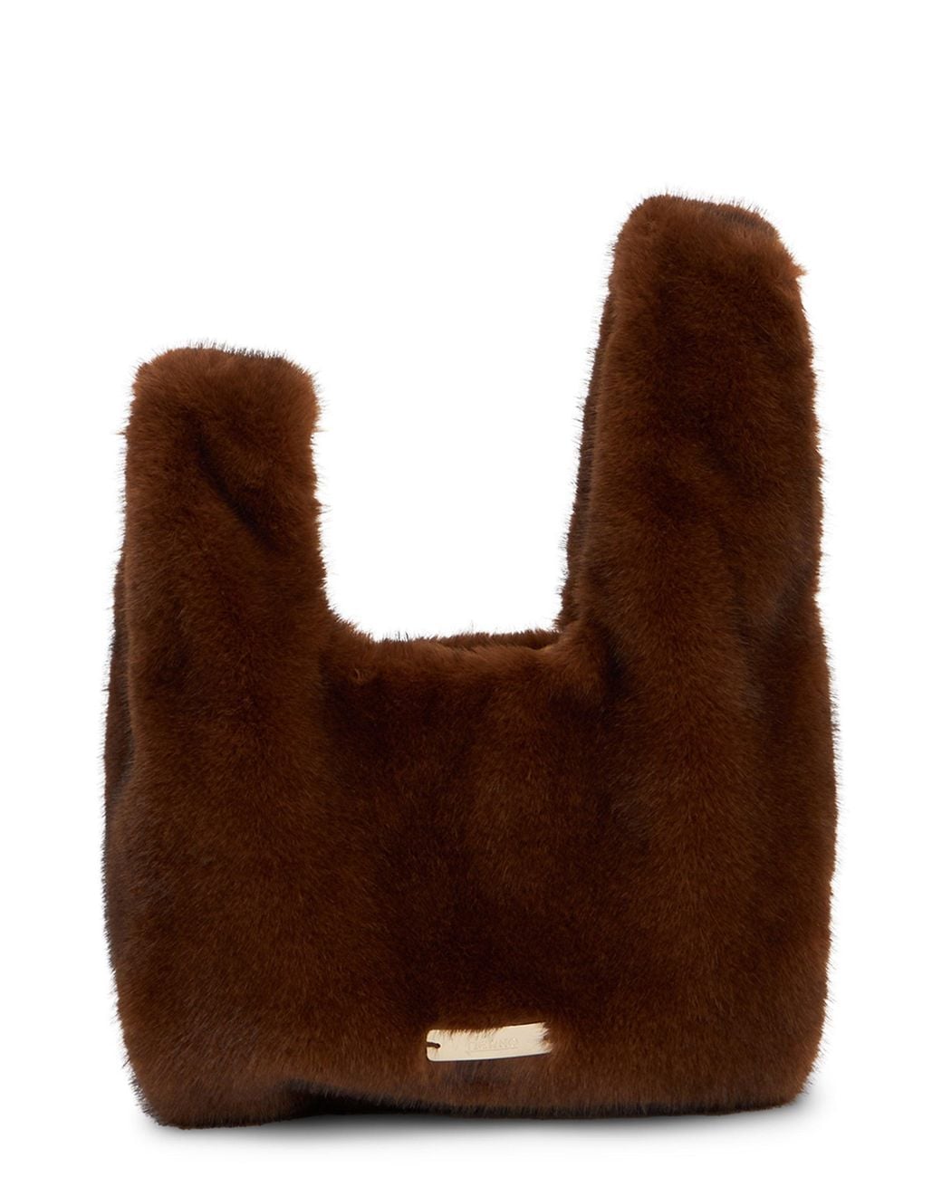 Herno Brown Faux Fur Bag