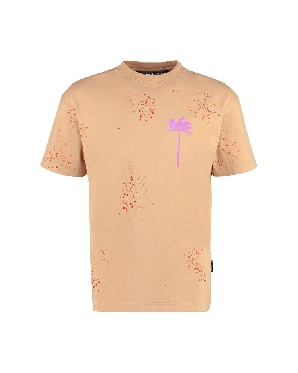 Palm Angels White Cotton Crew-neck T-shirt for men