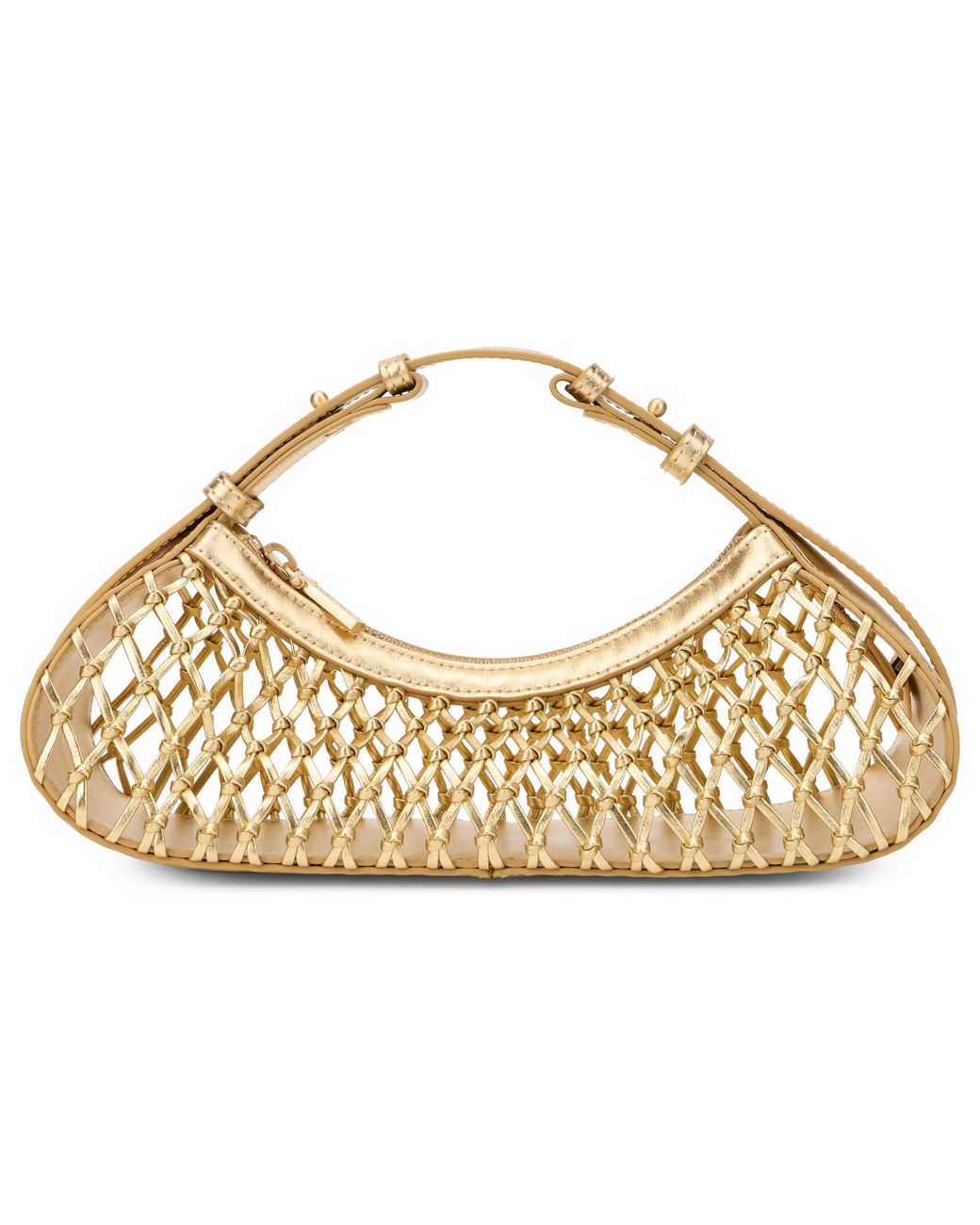 Cult Gaia Natural Handbag With Curved Design