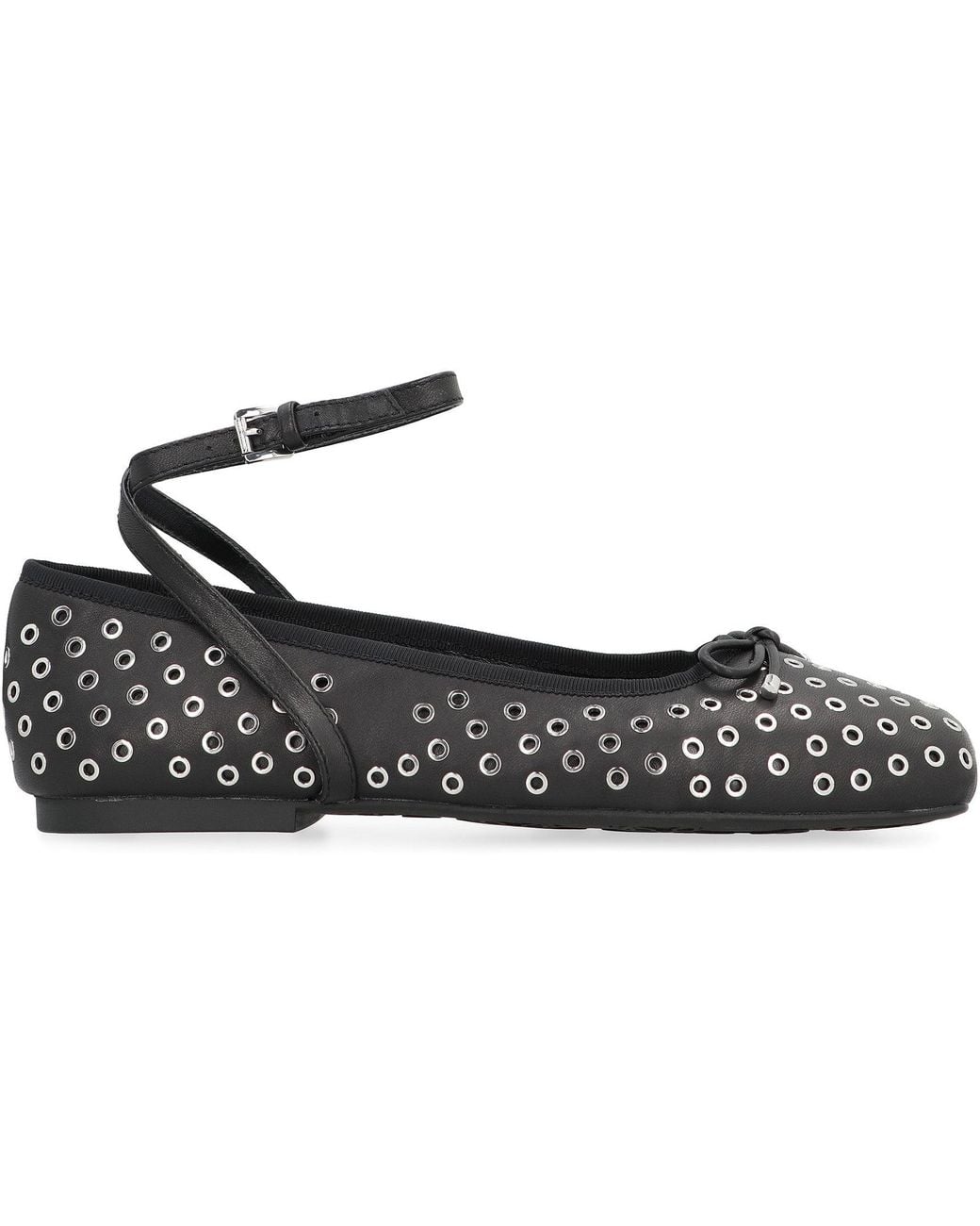 MICHAEL Michael Kors Black Collette Flex Leather Ballet Flats