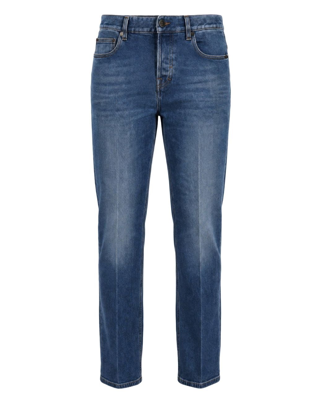 Gucci Blue Cotton Jeans