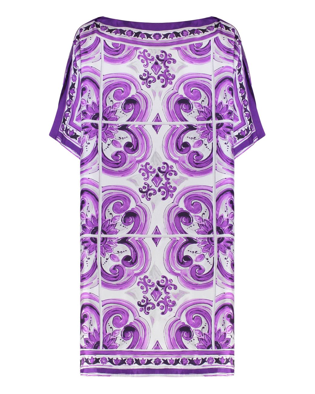 Dolce & Gabbana Purple Printed Short Dress