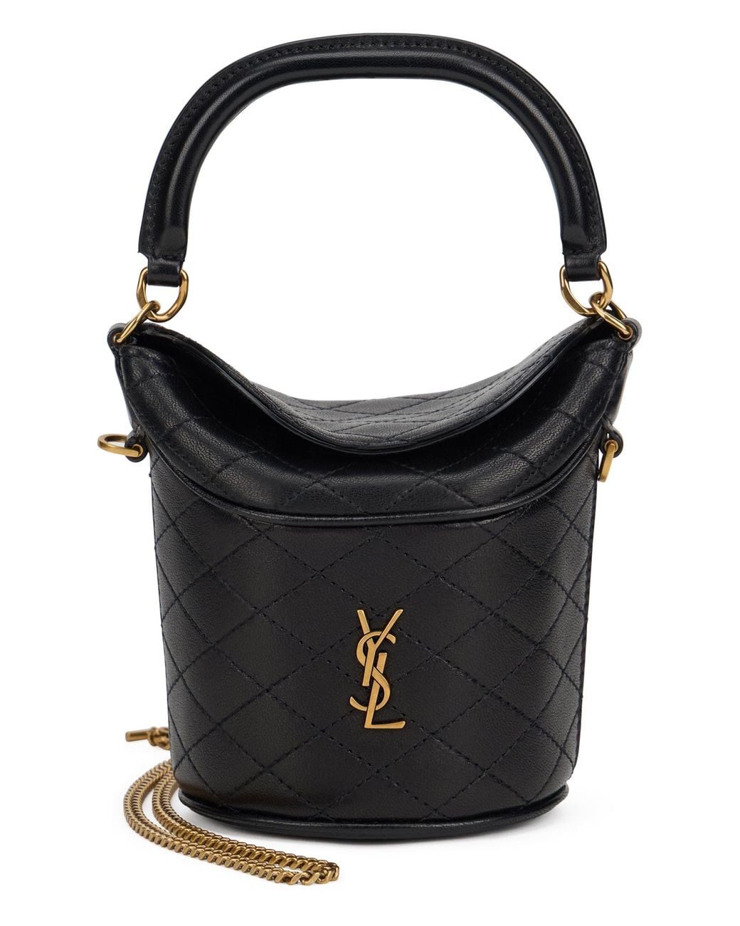 Saint Laurent Black Gaby Bucket Bag