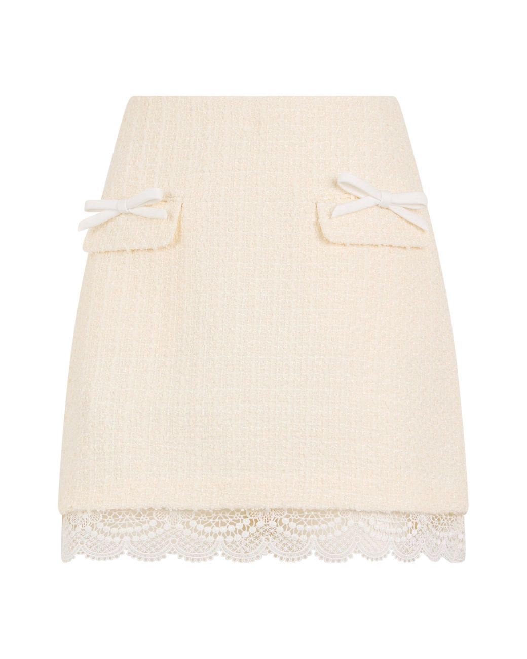 Self-Portrait Natural Short Skirt With Bows