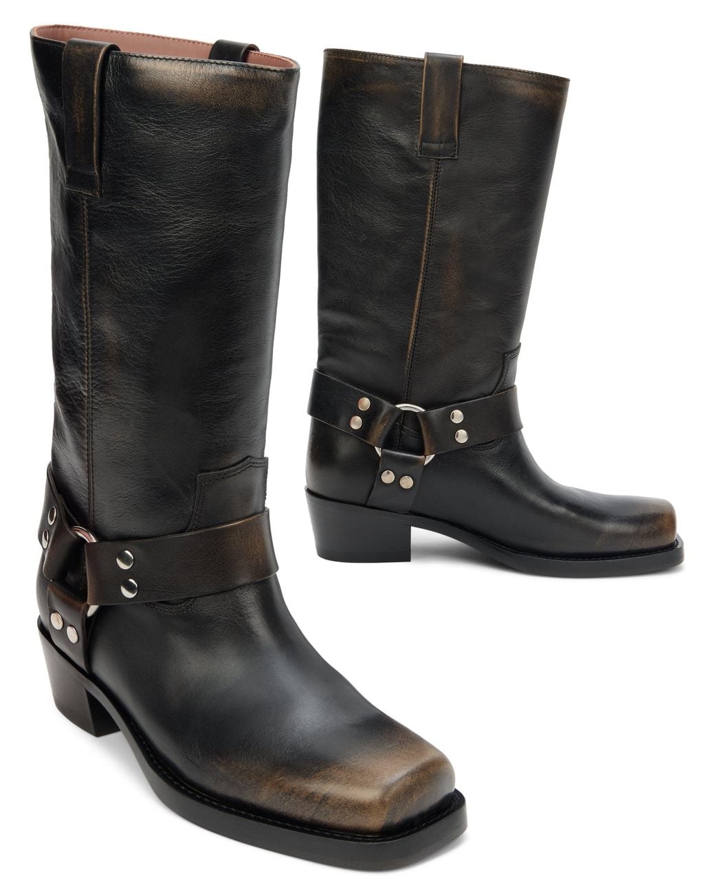 Paris Texas Black Boots With Buckle
