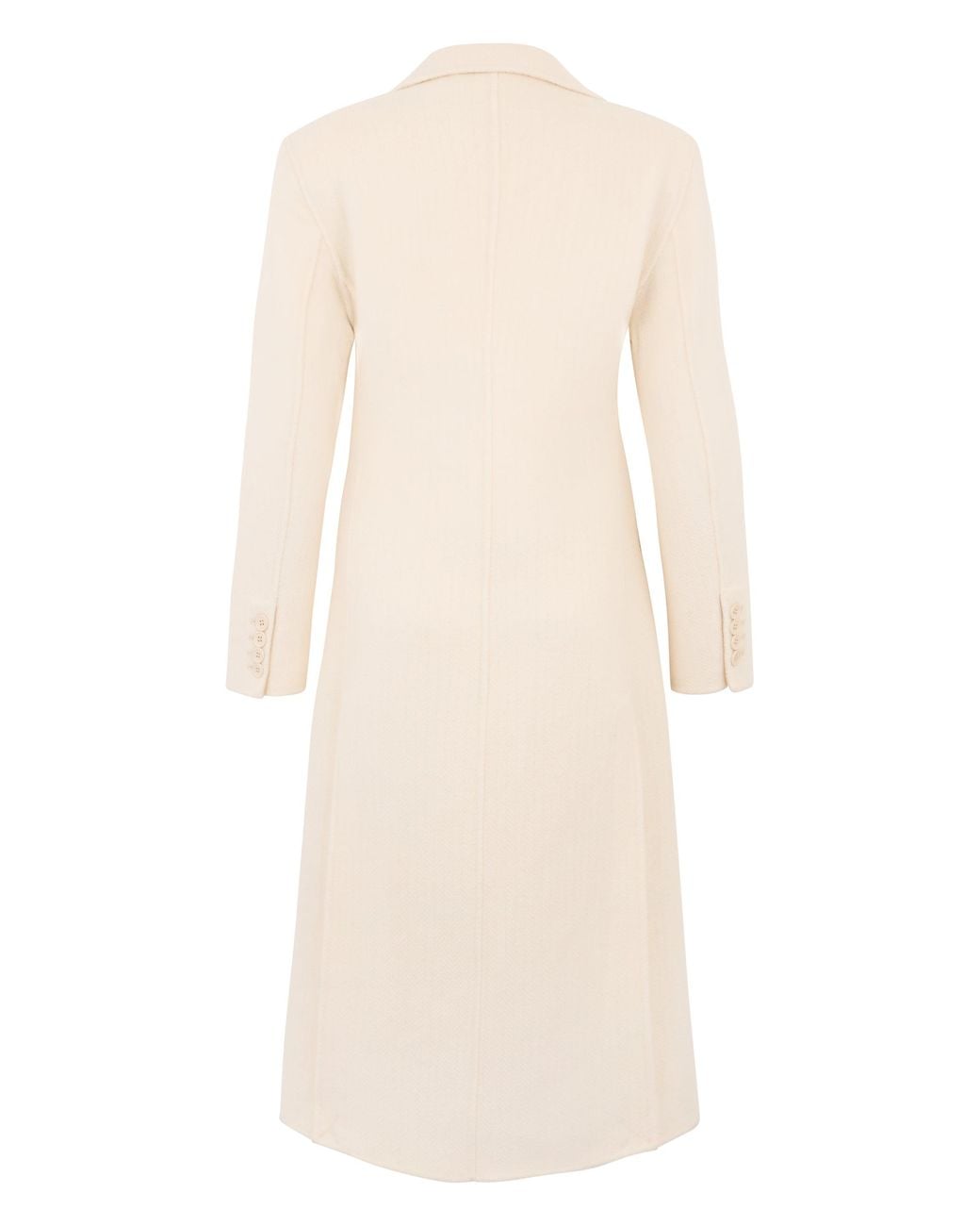P.A.R.O.S.H. Natural Elegant Cream Coat With Belt And Pocket