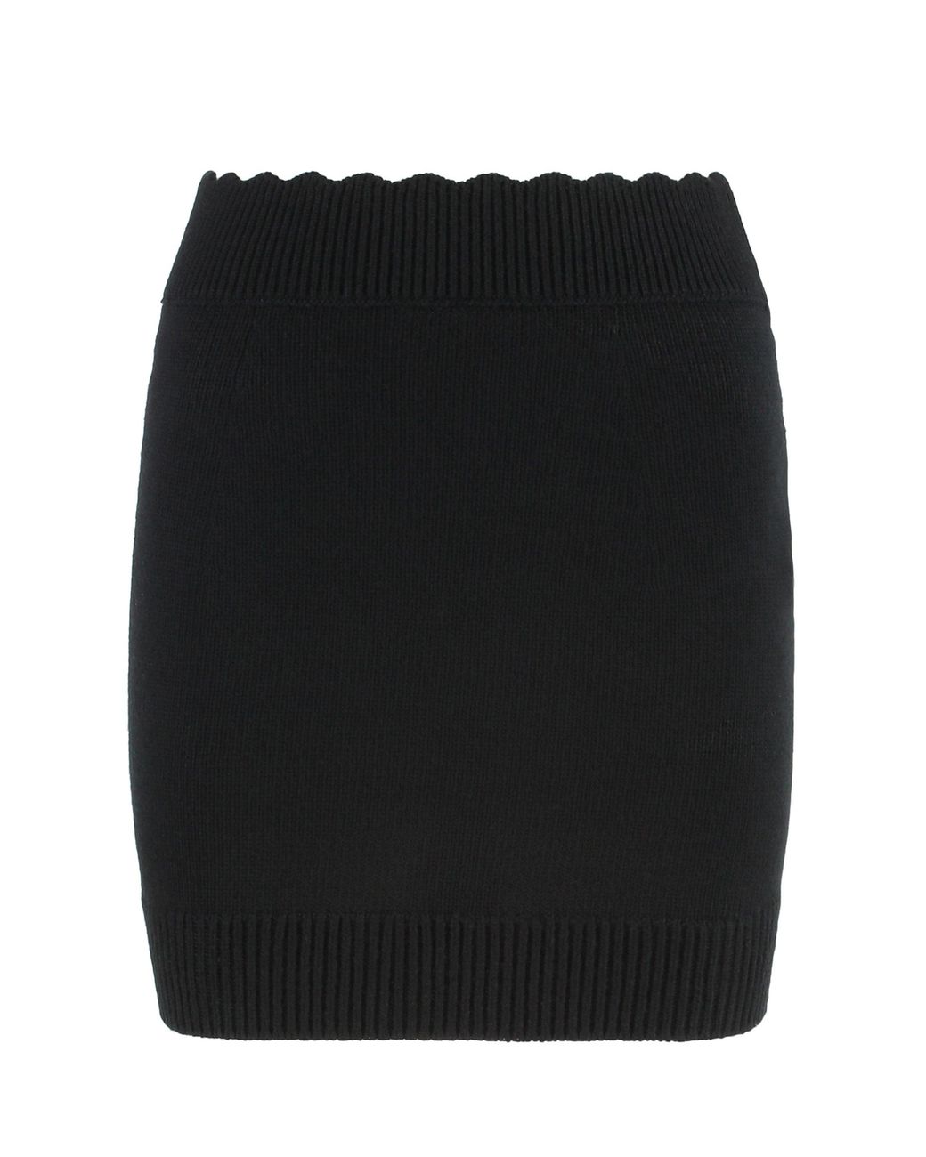 Chloé Black Knit Mini Skirt Made Of Wool And Cashmere