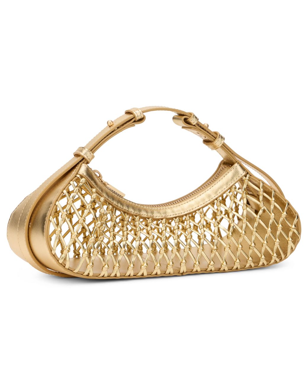 Cult Gaia Natural Handbag With Curved Design