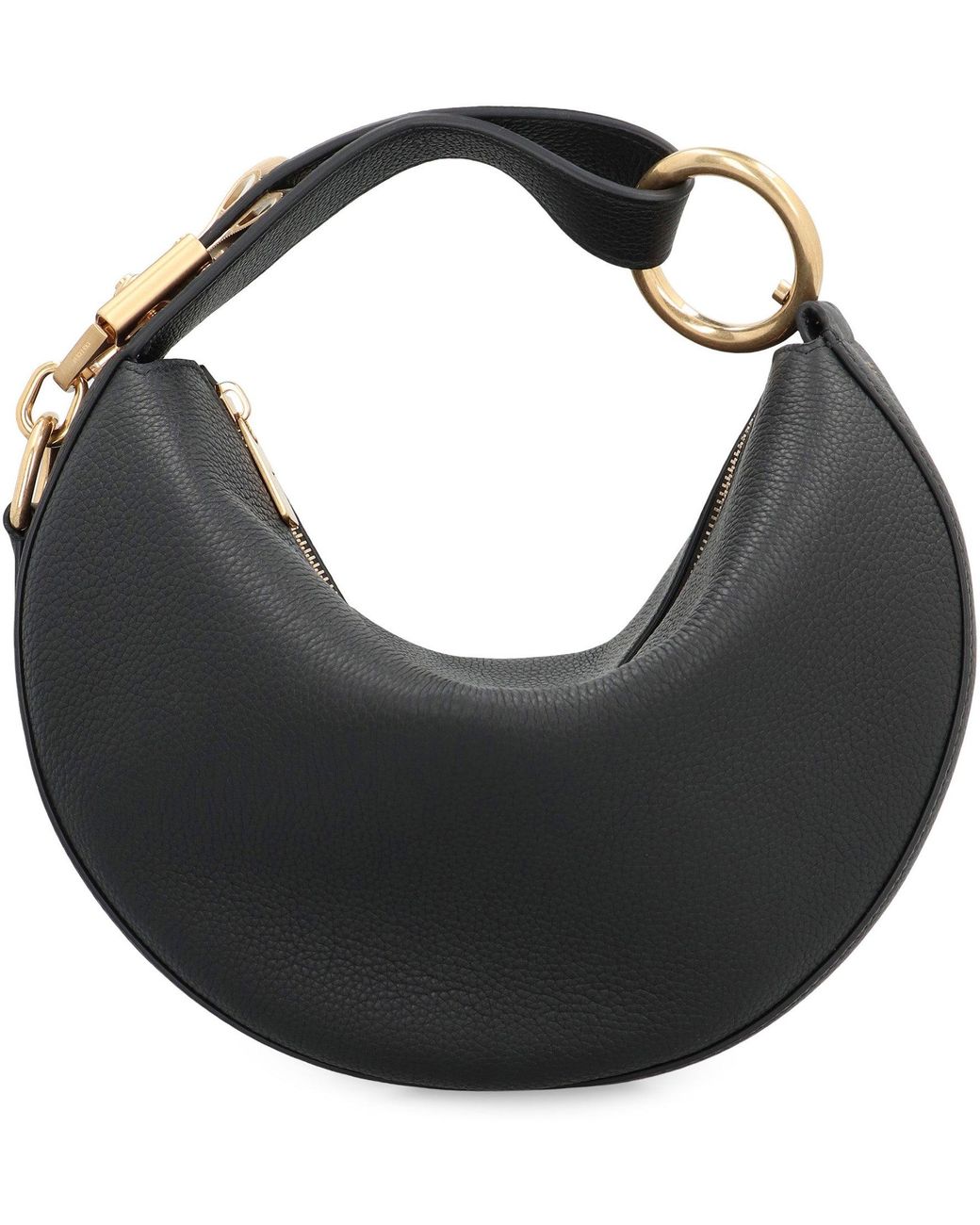 Burberry Black Knight Arc Mini Leather Shoulder Bag