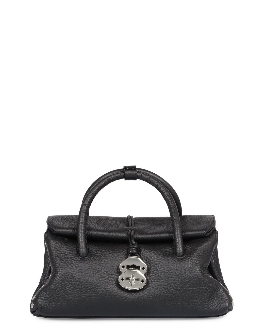 Zanellato Black Dotta Leather Handbag