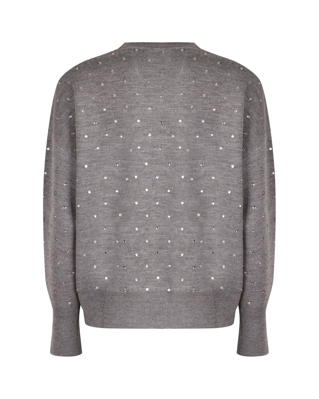 Rabanne Gray Crew-Neck Wool Sweater