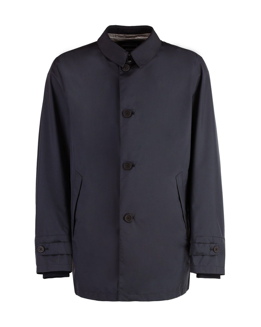 Herno Blue Techno Fabric Raincoat For for men