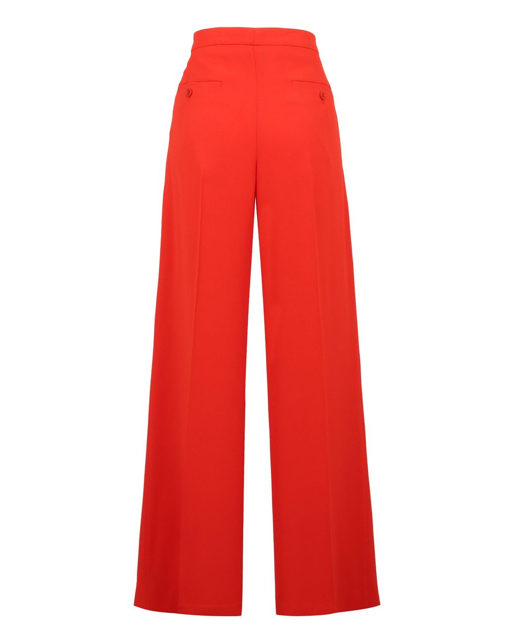 Aspesi Red High-Rise Wide-Leg Trousers Acetate