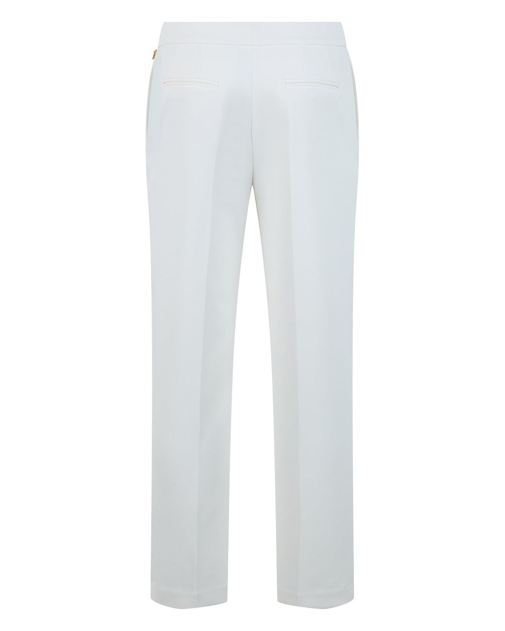 Elisabetta Franchi White High-Waisted Cropped Pants