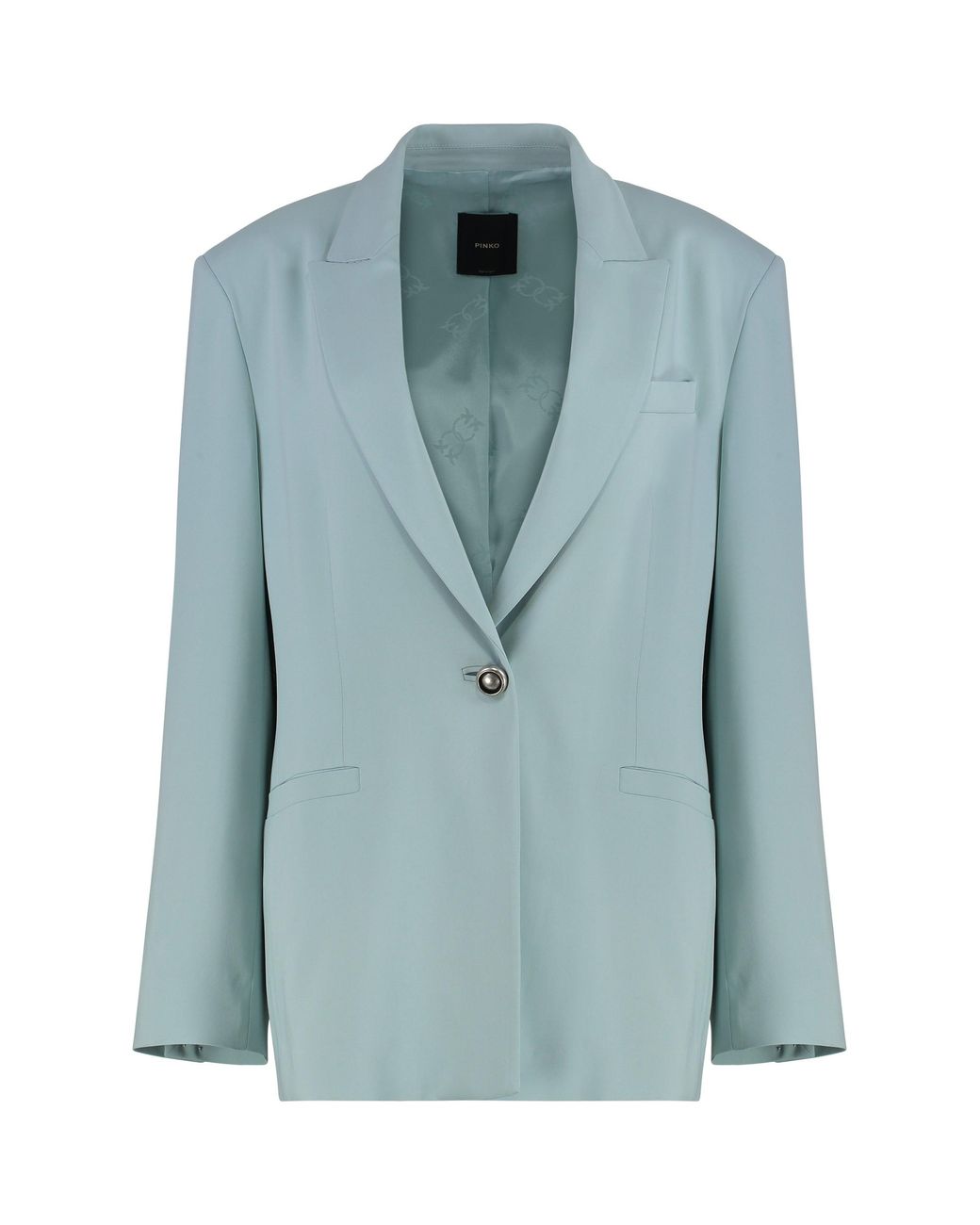 Pinko Blue Single-Breasted One Button Jacket Polyester Blazers