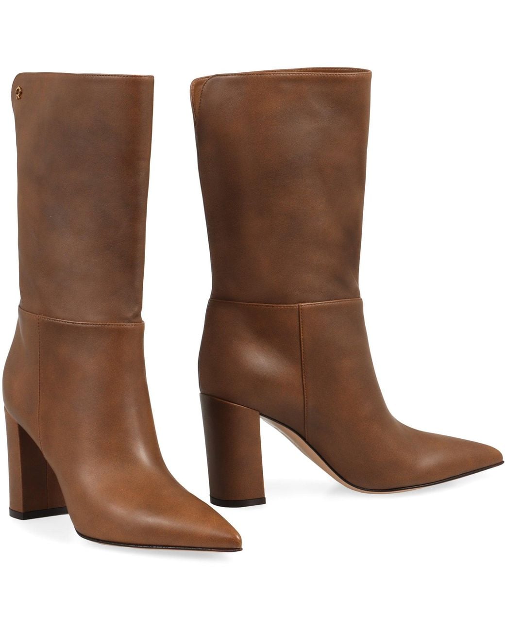 Gianvito Rossi Brown Piper Pointed Toe Boots