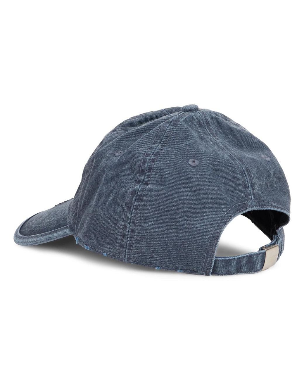 MM6 by Maison Margiela Blue Cotton Hat With A Curved Visor