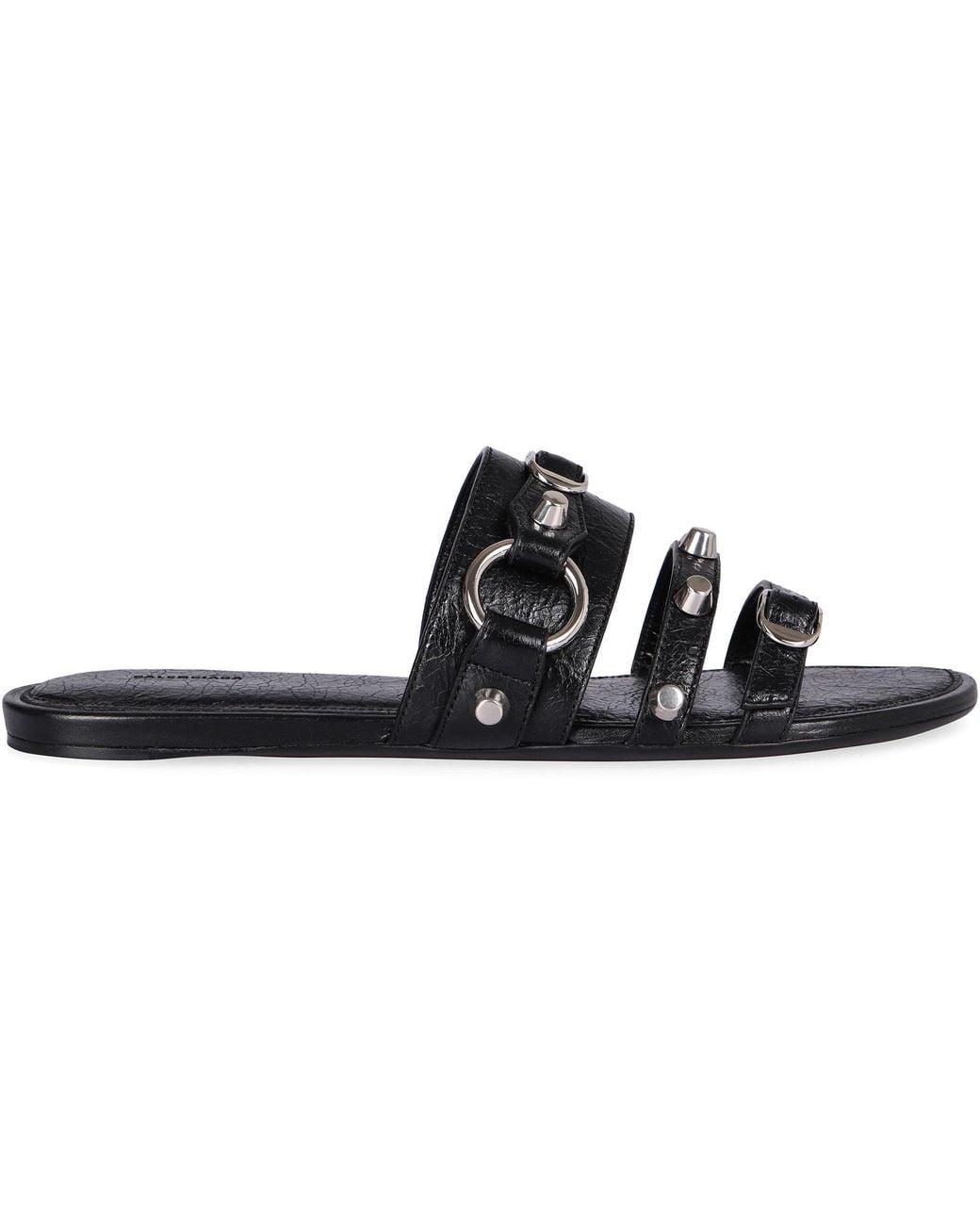Balenciaga Black City Leather Mules