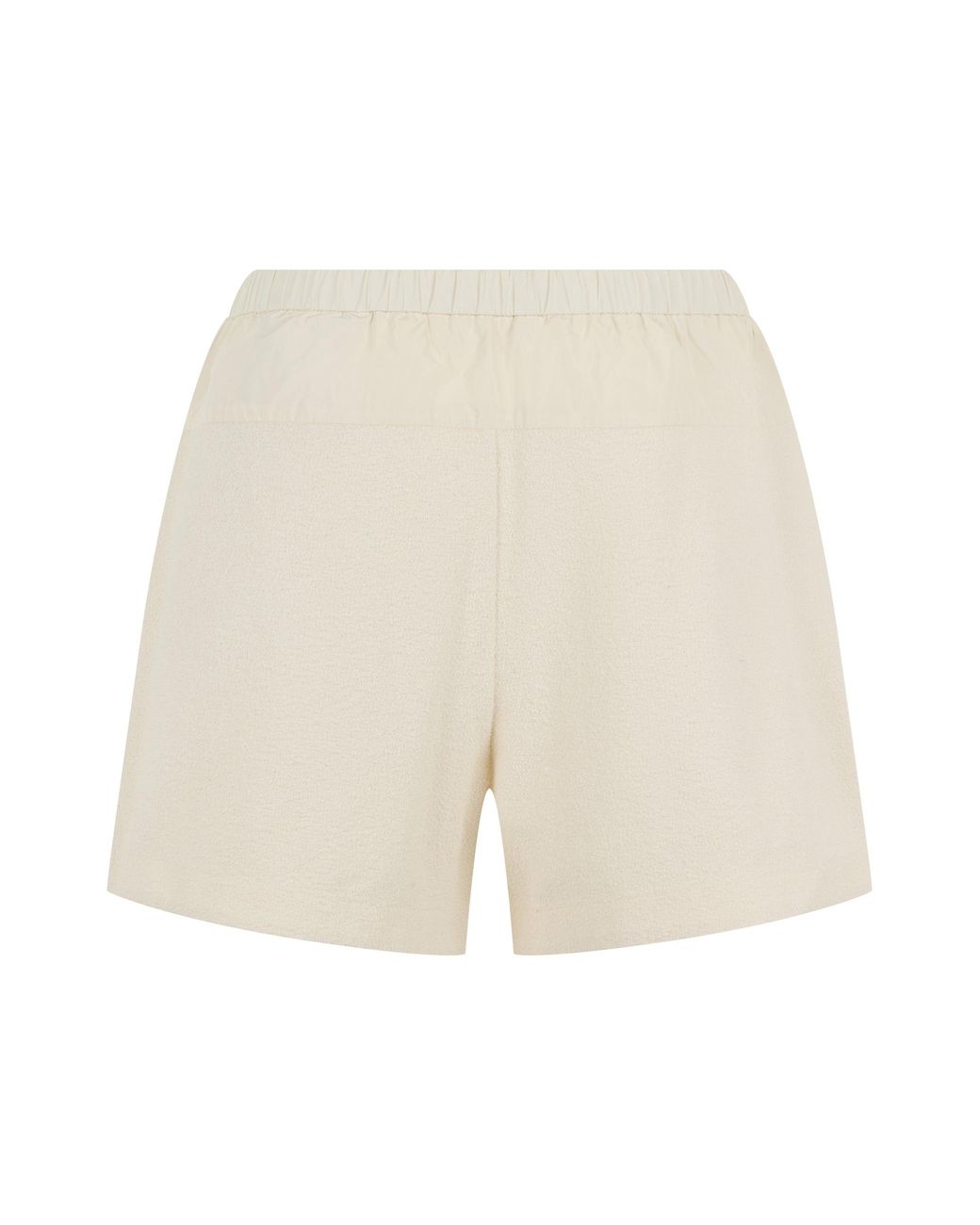 Moncler White High-Waisted Drawstring Mini Shorts