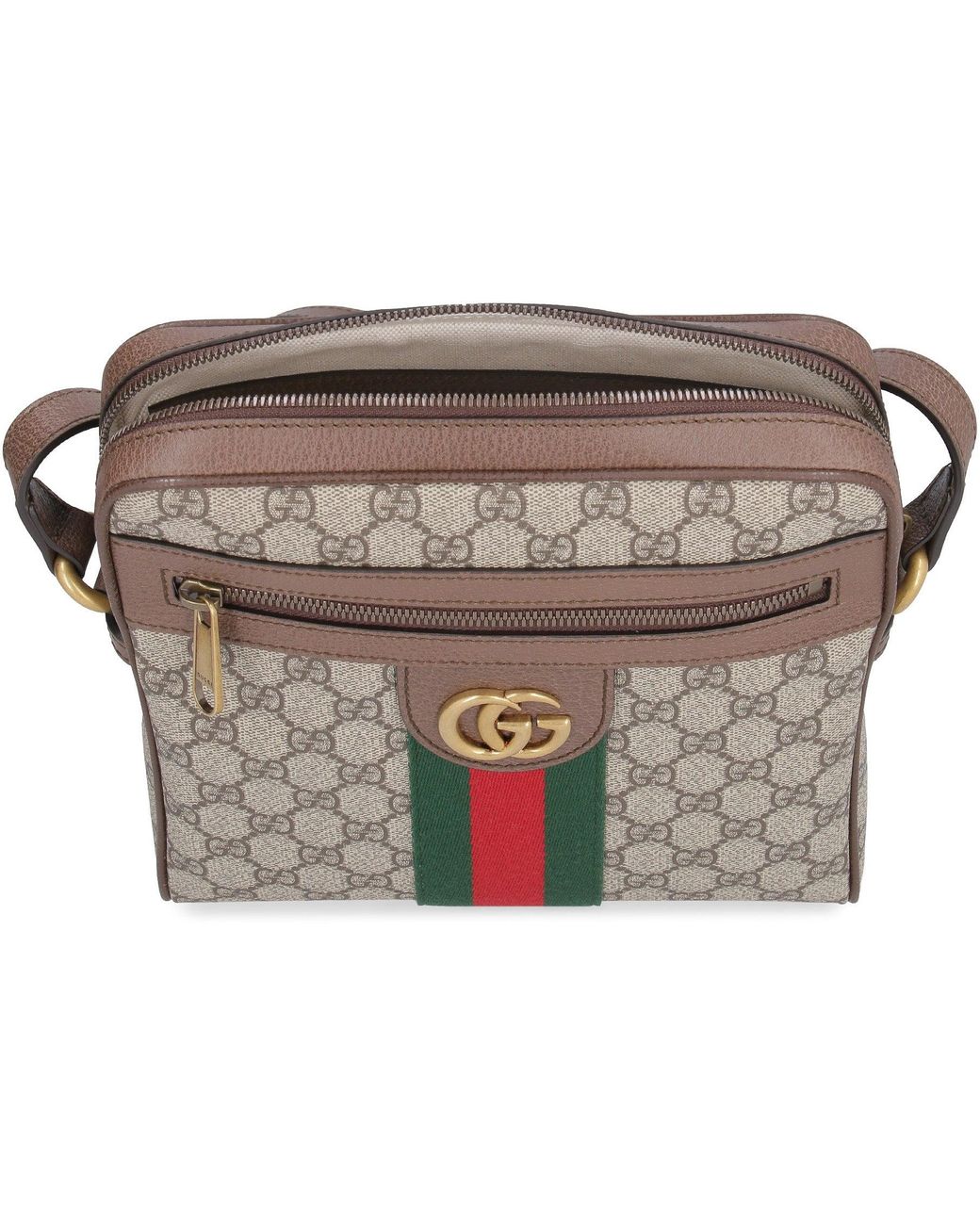 Gucci GG Supreme Fabric Ophidia Shoulder bag in White for Men