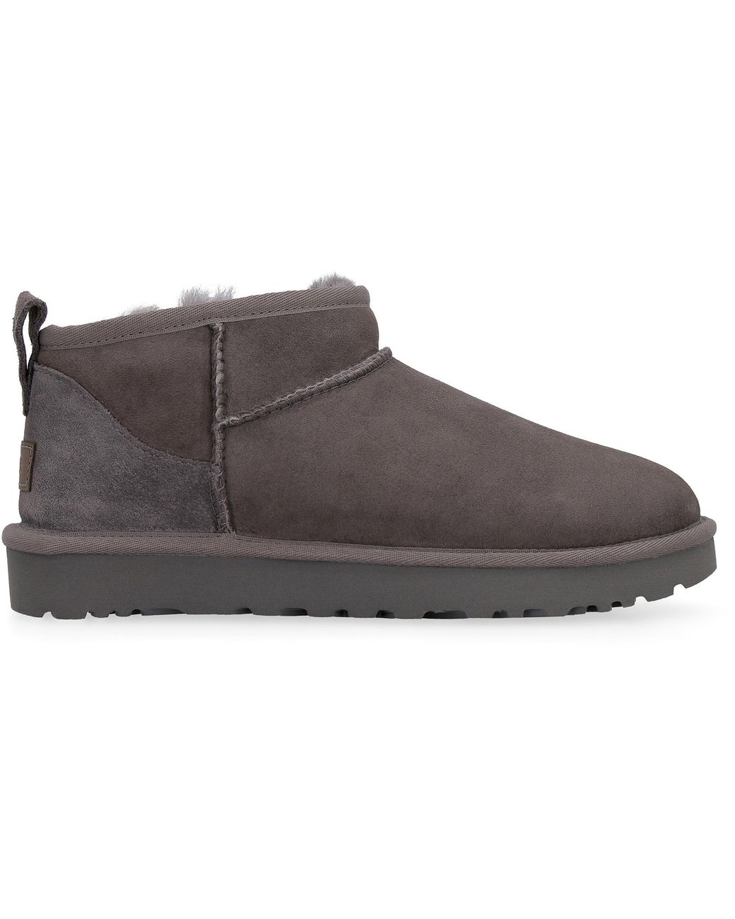 UGG Suede Classic Ultra Mini Boots in Grey (Gray) - Lyst