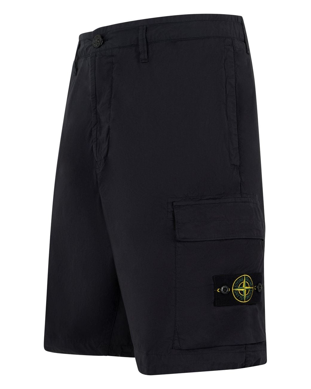 Stone Island Blue Cotton Cargo Bermuda for men