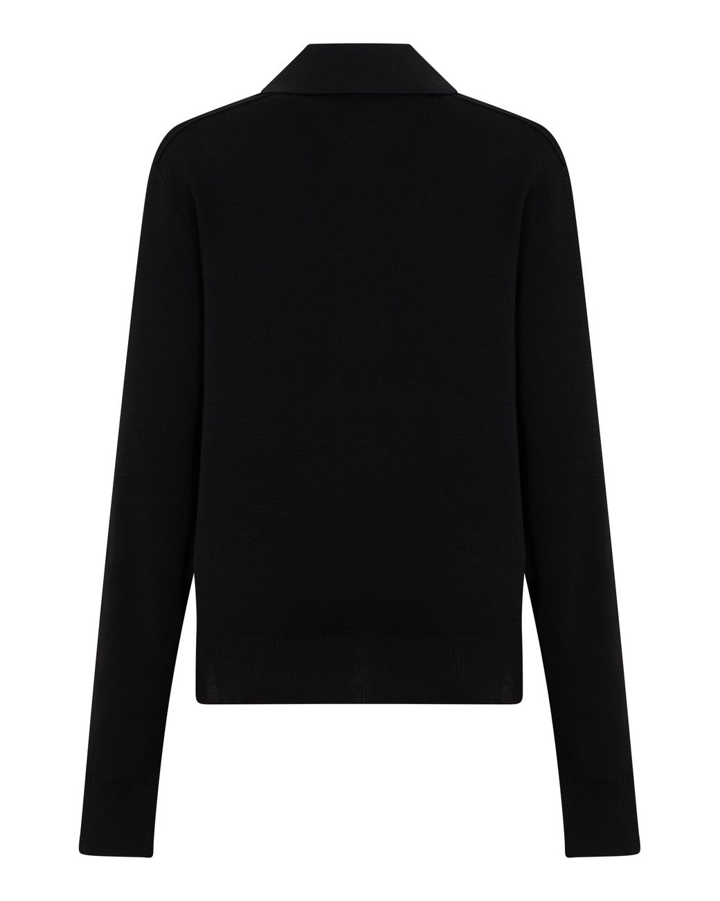 Burberry Black Long Sleeve Polo With Buttons for men